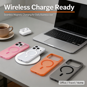 Custodia per telefono ultra sottile, opaca, trasparente, magnetica, antiurto, con ricarica wireless, in PC rigido, per modelli <span class=keywords><strong>11</strong></span>-17 <span class=keywords><strong>Pro</strong></span> Max - Product Image 2