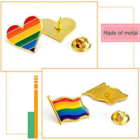 Pins de Solapa Personalizados de Aleación de Zinc con Esmalte de Arcoíris Pulido, Económicos y a la Moda, para Pedidos al por Mayor, Artesanía Metálica Promocional