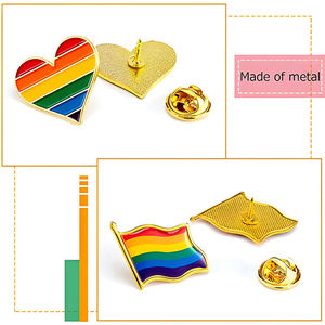 Épingles à revers en émail plaqué arc-en-ciel poli, personnalisées, tendance, bon marché, en alliage de zinc, commandes en gros, artisanat métallique promotionnel - Product Image 5