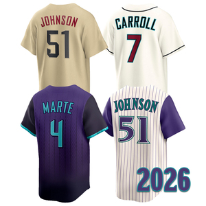 Camisetas de Béisbol Cosidas para Hombre, Corbin Carroll, Ketel Marte, <span class=keywords><strong>Randy</strong></span> <span class=keywords><strong>Johnson</strong></span>, Tallas S-3XL - Product Image 1