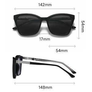 Monturas Ópticas TR90 Magnéticas Cuadradas para Mujer 2025 con Clip Polarizado y Protección Anti-Luz Azul - Product Image 6
