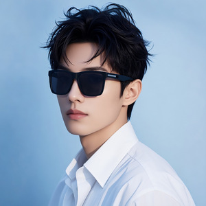 Lunettes de soleil polarisées pour hommes Olusha, monture noire en PC, protection UV400, type 3 verres, style sport et conduite - Product Image 5