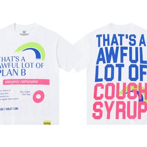 Camiseta Gráfica Oversize para Hombre con Parodia de Plan <span class=keywords><strong>B</strong></span>, Estampado de Etiqueta Farmacéutica Blanca, Estilo Pop Art, Streetwear, Hip Hop, Algodón - Product Image 3