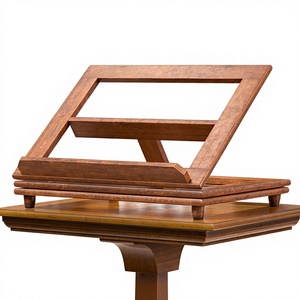 Support de lecture réglable et pliable en bois écologique fait main de qualité supérieure pour Coran, Bible, livre de cuisine et ordinateur portable - Product Image 1