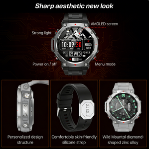 <span class=keywords><strong>Montre</strong></span> connectée de fitness avec suivi de la fréquence cardiaque, de l'oxygène sanguin (SpO2) et du sommeil, étanche, tracker d'activité pour le sport - Product Image 4