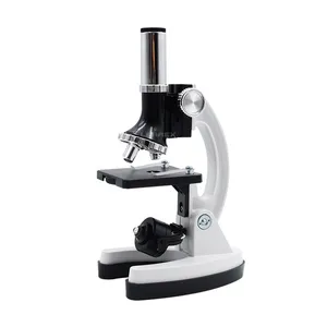 1200X Valise portable de haute précision Diapositives de spécimen LED Microscope biologique monoculaire pour l'éducation des étudiants en laboratoire scientifique