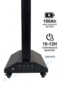 Pantalla Digital LCD <span class=keywords><strong>de</strong></span> Señalización <span class=keywords><strong>de</strong></span> Doble Cara <span class=keywords><strong>de</strong></span> 43 Pulgadas, Portátil, para Exteriores, con Batería, <span class=keywords><strong>de</strong></span> Alto Brillo y Legible bajo la Luz Solar - Product Image 3