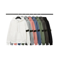 Sudadera con Capucha Oversize Unisex de Alta Calidad, Forro Polar Sólido, Logotipo Personalizado, Bordado 3D, 100% Algodón, Antipilling, Gruesa, para Hombre