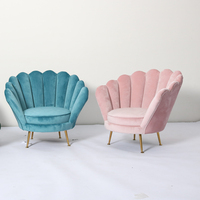Meubles de salon modernes Fauteuil de canapé en velours multicolore avec pieds dorés