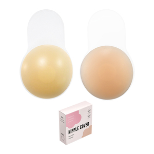 INVISFEEL Copricapezzoli Ultra-Sottili da 6,5 cm <span class=keywords><strong>per</strong></span> Donne, Adesivi in Silicone Delicati sulla Pelle, Reggiseno Push-Up Autoadesivo - Product Image 4