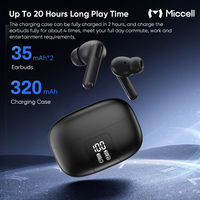 Écouteurs Stéréo Sans Fil Miccell True Wireless, Casque Sportif avec Réduction de Bruit ANC/ENC, Traducteur Instantané IA, Écouteurs TWS