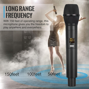 Small Rechargeable <b>Microphone</b> UHF Professional <b>Wireless</b> <b>Microphone</b> System for Singing - Product Image 2