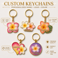 Gantungan Kunci Bunga Hawaii Kustom Grosir dengan Gantungan Kunci Puakenikeni Plumeria, Pesona Tas, Suvenir Tropis, Tempat Kunci