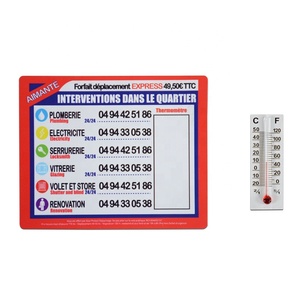 Autocollant de température OEM 50 pièces, nouveau style, bon marché, aimants de réfrigérateur en papier personnalisés avec thermomètre - Product Image 1