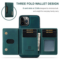 Coques de Téléphone en Cuir PU avec Porte-Cartes Magnétique pour Samsung et iPhone 11 12 13 14 15 16 17 Air Pro Max