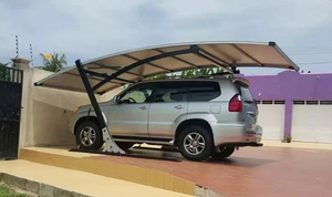 Parasol de policarbonato para Cochera De Metal individual/doble para automóviles, cobertizo de <span class=keywords><strong>garaje</strong></span> de aluminio para automóviles comerciales, cocheras PVDF para estacionar automóviles - Product Image 3