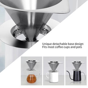 Colador de acero inoxidable Filtro de café Reutilizable Colador de Café Manual Gotero de té Se adapta a GARRAFAS Y la mayoría de las cafeteras - Product Image 4