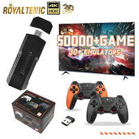 Console de jeu vidéo rétro X2 PRO avec deux manettes sans fil rechargeables, console de jeu classique, plug and play, stick de jeu 4K