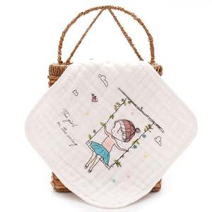 Serviette carrée en coton 100% pour le visage, tissu en mousseline rembourré pour les nourrissons, lingettes en gaze pour bébé, lingettes lavables - Product Image 4