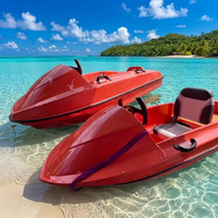 Jet ski gonflable portable avec pompe manuelle et pagaie, en ABS épaissi, pour la pêche, type hovercraft kayak, moteur 2 temps, 60 km/h