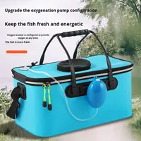 Sac à dos de pêche pliable 11L 400 en EVA étanche pour le stockage de poissons vivants, baril à poisson portable multifonctionnel unisexe - Vente en gros