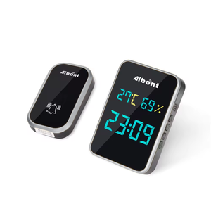 Kit de sonnette de porte sans fil Aiben T295-BS étanche à brancher sur prise murale avec portée de 200 m, idéal pour les sonnettes de porte numériques à brancher sur prise avec humidité - Product Image 1