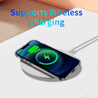 Étui de téléphone portable 2 en 1 antichoc en TPU acrylique transparent HD de haute qualité pour 14 Pro Max et 13 Pro Max, design de paysage urbain