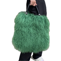 Sac fourre-tout en fourrure d'agneau moelleuse tendance, grande capacité, sac à bandoulière doux pour femme, sac en fourrure de Mongolie