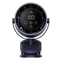 Ventilateur de poussette oscillant automatique 100 vitesses, 3600 mAh, petit ventilateur de refroidissement USB rechargeable à clipser pour voyage et camping
