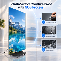 Écran publicitaire LCD portable sur pied avec un large angle de vision et une base mobile pour la promotion en centre commercial et dans les magasins de détail