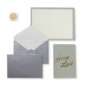 Tarjetas de Felicitación de Lujo con Estampado Dorado en Relieve, Totalmente Personalizables para Pequeñas Empresas, Tarjetas de Agradecimiento con Sobre - Product Image 1