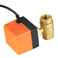 Vanne à boisseau sphérique électrique étanche IP54 en laiton DN20 PN16 2 voies AC220V motorisée filetage BSP/NPT -5~120°C OEM CE