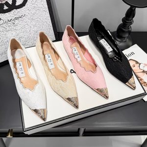 Chaussures pour femmes à bout pointu, talons hauts style féerique, chaussures en dentelle pour femmes, chaussures de mariage sexy, chaussures pour femmes d'affaires - Product Image 4