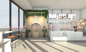Design d'Interni per Negozio di Bubble Tea FengCha, Arredamento Personalizzato per Negozio di Tè Boba, Decorazione per Negozio di Alimenti - Product Image 3