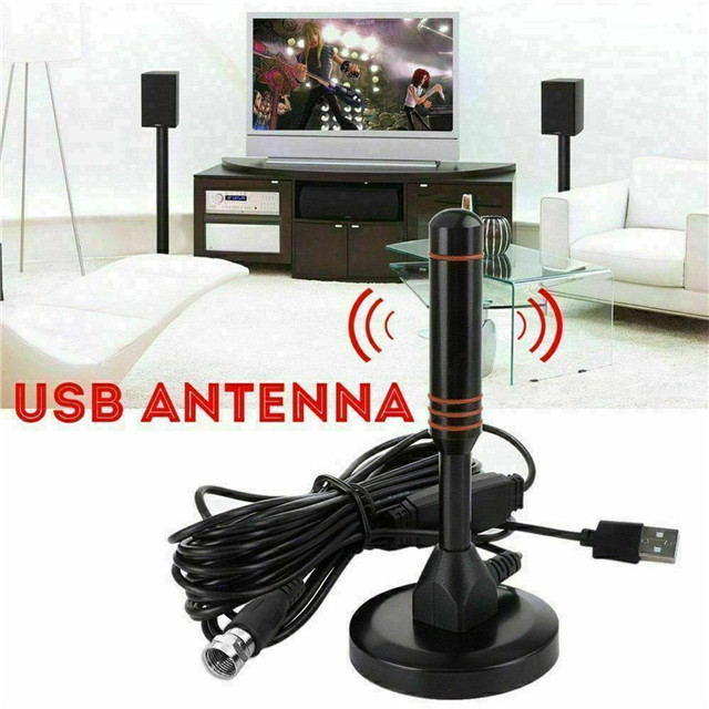 Indoor HDTV Antenna Aerial HD Digital TV Signal Amplifier Booster Cable 200 Mile