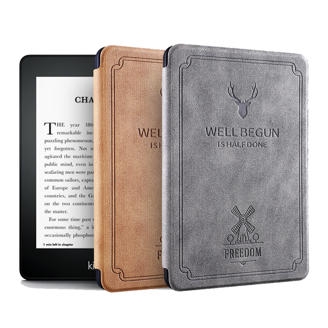 Retro Style Shockproof Case for Amazon Kindle 10th 2019 Flip Smart Magnetic Cover