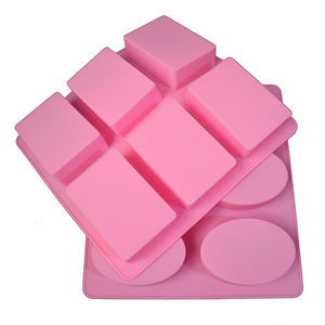Molde de silicona para jabón personalizado, molde rectangular para hornear de <span class=keywords><strong>6</strong></span> agujeros, molde para pastel, galleta, molde de Chocolate para artesanía casera - Product Image 3