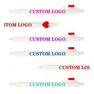 Hot-selling Love-shaped Plastic Ballpoint Pen Wholesale Creative Valentine's Day Gifts Signature Pens with Custom logo for Event - Product Image 3