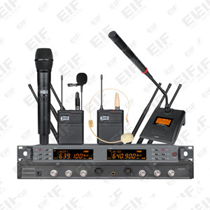 OEM EIF HD-3000 Dual Channel <b>Wireless</b> <b>Microphone</b> True diversity line with 6 antennas has an effective range of 100 meters - Product Image 2