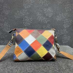 Andong <b>Leather</b> Crossbody <b>Bag</b> for Women Genuine Cow <b>Leather</b> Vintage Ladies Colour <b>Leather</b> Shoulder <b>Bag</b> <b>Small</b> Square <b>Bags</b> 1307 - Product Image 3