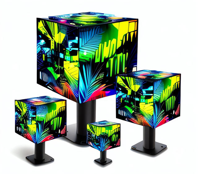Creative Wifi Customized Hd Effects 3d Smart Video Advertising Magic P5mm 5-faces Shape Indoor P2.5 Outdoor Led Cube Display