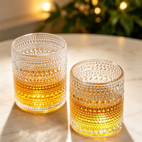 Verre à whisky en verre cristallin épais au design rétro créatif, idéal pour l'extérieur, l'hôtel et la maison