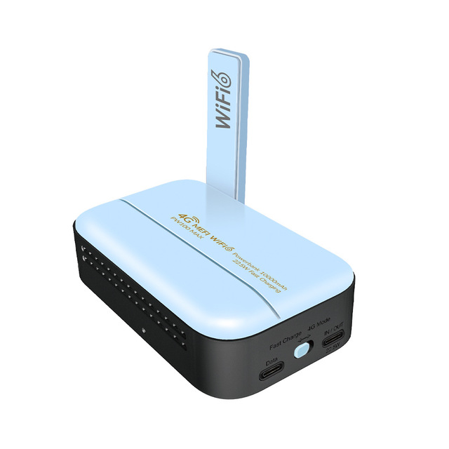 PW100 MAX 4G MiFi Hotspot 10000mAh Powerbank 22.5W Fast Charging Wifi 6 Portable 4g Lte Router 4g Lte Router with Sim Card