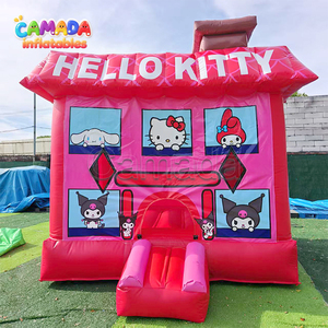 Castillo Inflable para Gatos, Castillo Hinchable Combinado con Tobogán, Jumper, <span class=keywords><strong>Hello</strong></span> <span class=keywords><strong>Kitty</strong></span> Inflable para Fiestas <span class=keywords><strong>de</strong></span> Niñas - Product Image 2