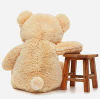 Nouveaux ours en peluche personnalisés super doux en coton PP avec accessoires brodés, jouets en peluche