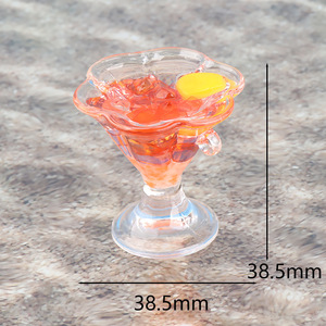 Vente en gros de pendentifs créatifs en résine pour gobelet de fruits, accessoires de papeterie pour bricolage, glace de Noël Halloween étanche et faite à la main - Product Image 2