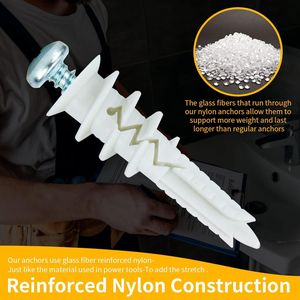 Baiguluo Drywall Anchors 300pcs Set Zinc Plated Carbon Steel Hammer Drive Anchors For Gypsum Board Wall Mounting - Product Image 5