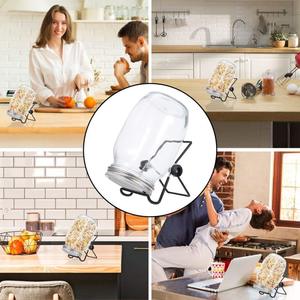 Bocaux en verre Mason de 500 ml, 750 ml, 1000 ml avec couvercle et pailles, vides, pour la mise en conserve, le miel, la confiture et le stockage alimentaire - Product Image 4