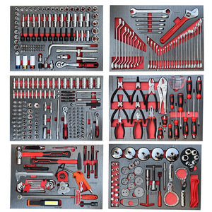 Ensemble d'outils de réparation en acier au carbone durable fourni par l'usine, clé à douille multifonctionnelle avec chariot de rangement roulant - Product Image 3