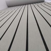 Revêtement de pont en mousse EVA imitation teck gris clair, design moderne, pour bateaux, yachts, usage extérieur, technique brossée